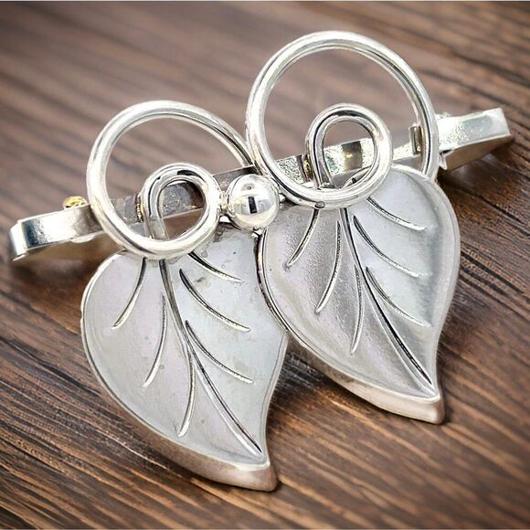 Georg Jensen Estate Vine Leaves Brooch Silver GJ33 - Picture 12 of 15